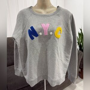 J. Crew Gray Sweater with NYC Graphic